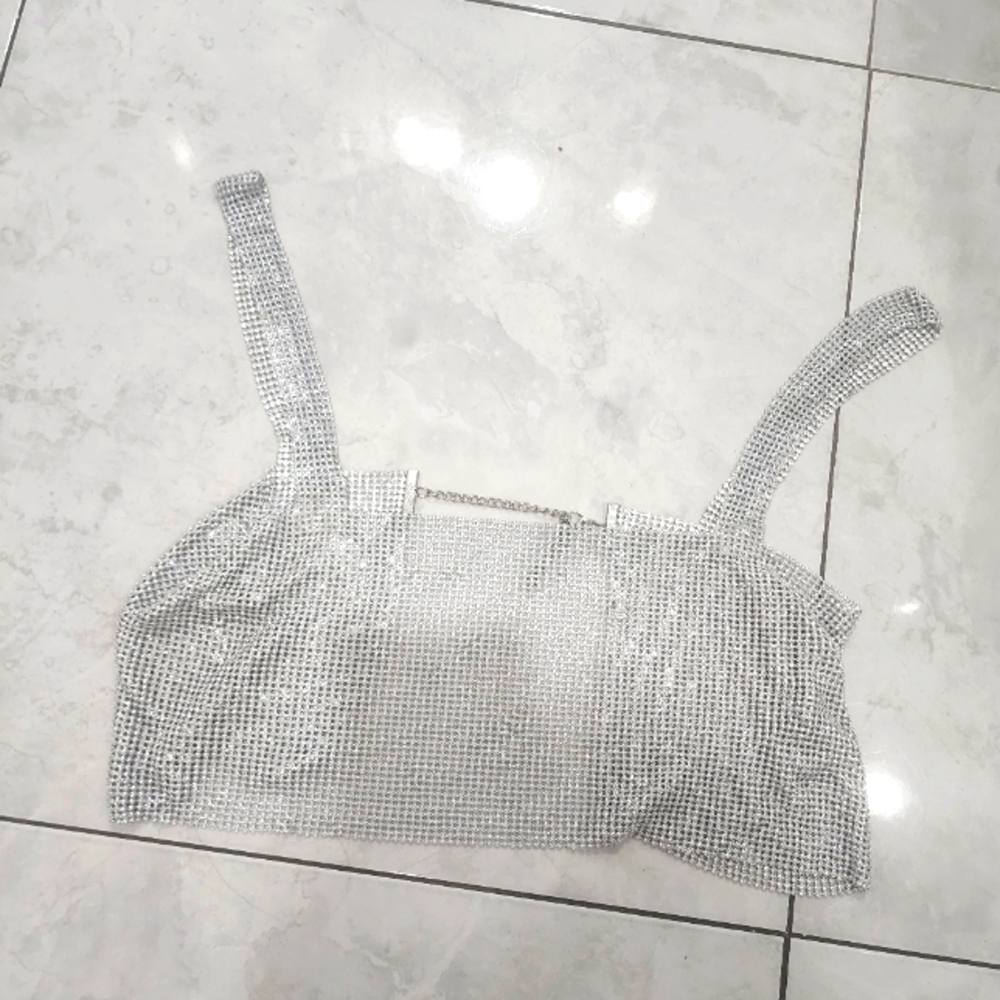 Rhinestone crop top